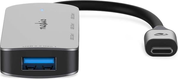 Nedis USB Hub 1x USB-C™ - 4x USB A, 4 port(ar), USB 3.2 Gen1, drivs via USB, 5 Gbps (CCGB64220GY01