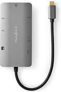 Miniatyrbild 3 av 9: Nedis USB Multiport Adapter USB 3.2 Gen1 7-i-1 - USB-C™-kontakt, HDMI™-utgång, Micro SD, RJ45-anslutning