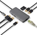Miniatyrbild 6 av 9: Nedis USB Multiport Adapter USB 3.2 Gen1 7-i-1 - USB-C™-kontakt, HDMI™-utgång, Micro SD, RJ45-anslutning