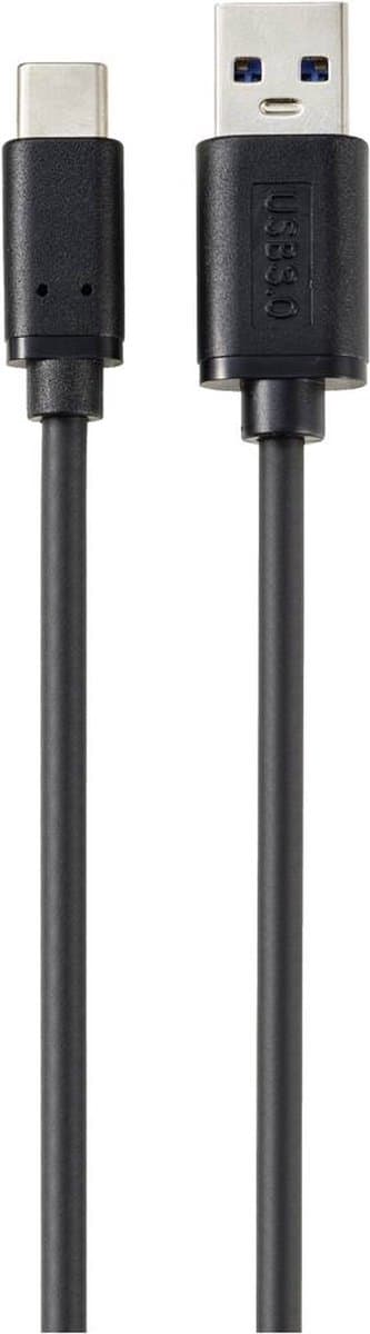Renkforce USB-kabel USB 3.2 Gen2 USB-C®-stik, USB-A-stik 1,00 m sort total afskærmning RF-57