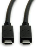 Miniatyrbillede 3 af 6: ROLINE USB 3.2 Gen 2 kabel, med PD (Power Delivery) 20V5A, Emark, CC, M/M, sort, 1 m