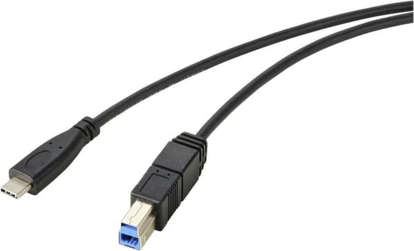 Renkforce RF-5720408 USB-kabel 1,8 m USB 3.2 Gen 1 (3.1 Gen 1) USB C USB B Svart (RF-5720408)