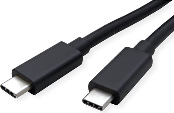 ROLINE USB4 Gen3x2-kabel, CC, M/M, 40Gbit/s, 240W, svart, 0,8 m