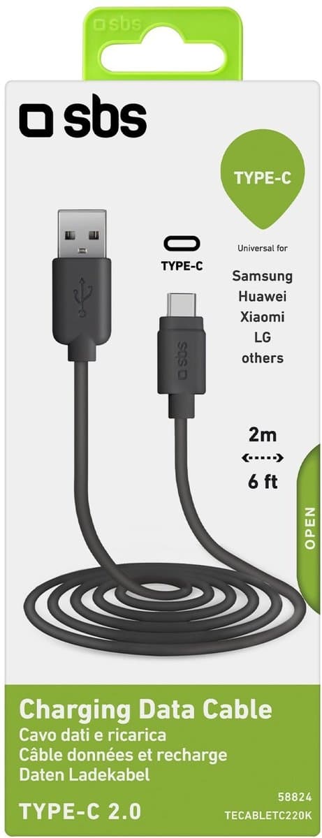 SBS-kabel USB 2.0 - Typ-C (2,0 m)