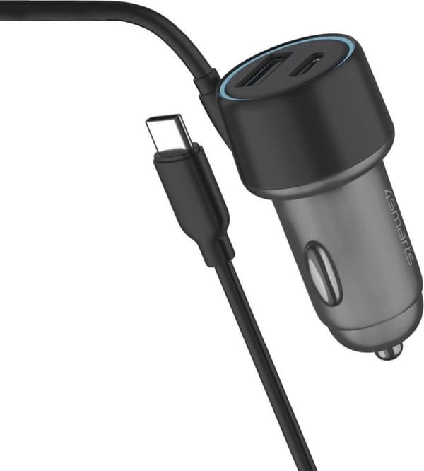 4smarts Qi2 Ladesæt Magsafe Bilholder med opladning 20W + billader 30W