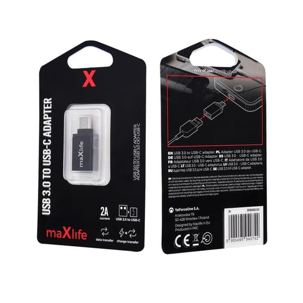 Maxlife USB 3.0 till USB-C Adapter