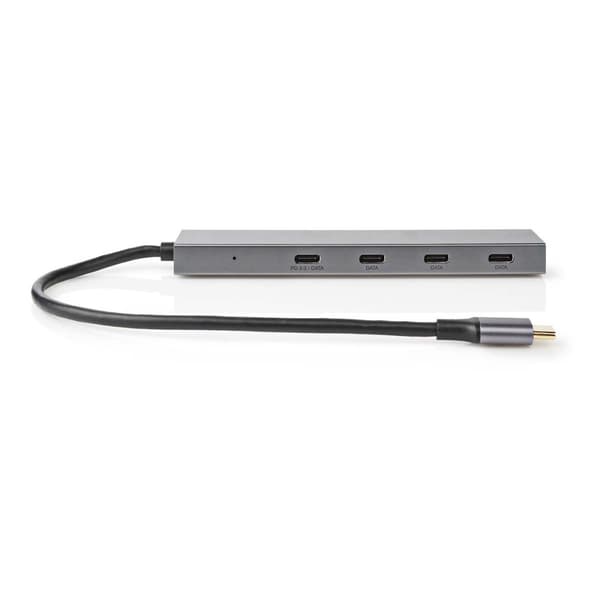 Nedis USB-hubb | 1x USB-C™ 3.2 Gen 2 Male | USB-C™ 3.2 Gen 2 Female with PD 3.0 / 3x USB-C™ 3.2 Gen 2 Female | 4-Port port(s) | USB 3.2 Gen 2 | USB st