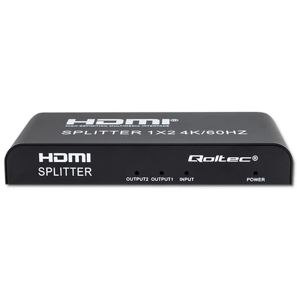 Qoltec 51797 Active HDMI Splitter 2 x HDMI 4K x 2K | 6 Gb/s | 60 Hz