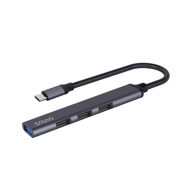 SAVIO AK-71 USB-C hub - 3 x USB-A 2.0, 1 x USB-A 3.0, 4-i-1, 5 Gbps