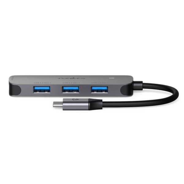 Nedis USB-keskitin | 1x USB-C™ | 4x USB A Female | 4-Porttinen port(s) | USB 3.2 Gen 1 | USB Virta | 5 Gbps