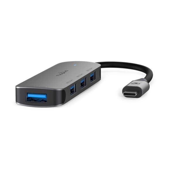Nedis USB-keskitin | 1x USB-C™ | 4x USB A Female | 4-Porttinen port(s) | USB 3.2 Gen 1 | USB Virta | 5 Gbps