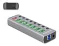 Miniatyrbilde 1 av 2: DeLOCK USB3.2 Gen1 Hub 7 Ports 1Fast Charging Port 1USBC PD 3 Port