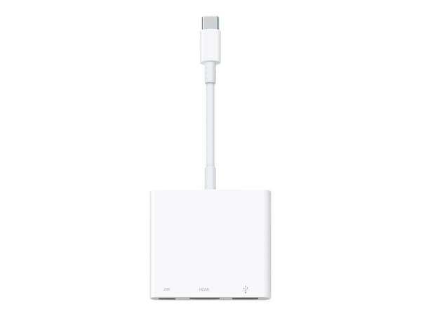 Apple - Video adapter - 24 pin USB-C hann til USB, HDMI, USB-C (kun strøm) hunn - 4K(3840 x 2160) støtte
