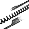 Miniatyrbilde 2 av 2: USB til USB-C 2A-kabel med fjærdesign - 1 m