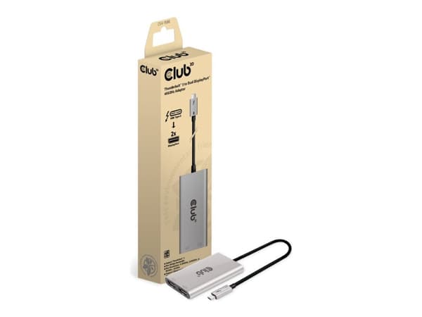 Club 3D - Video adapter - 24 pin USB-C (hann) til DisplayPort (hunn) - Thunderbolt 3 / DisplayPort 1.4 - 23.5 cm - 8K 60Hz støtte