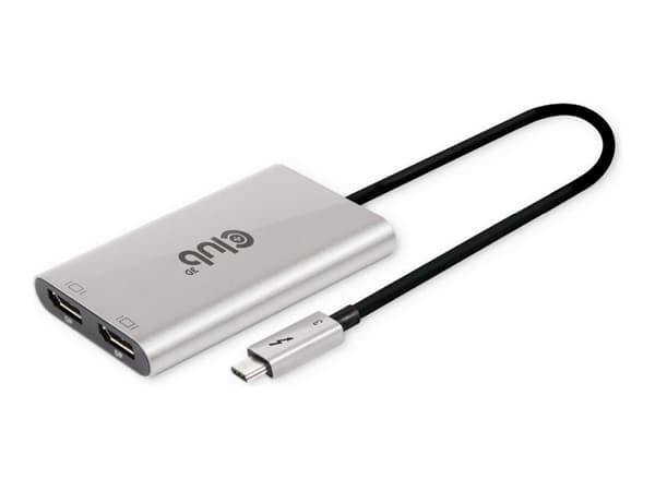 Club 3D - Video adapter - 24 pin USB-C (hann) til DisplayPort (hunn) - Thunderbolt 3 / DisplayPort 1.4 - 23.5 cm - 8K 60Hz støtte