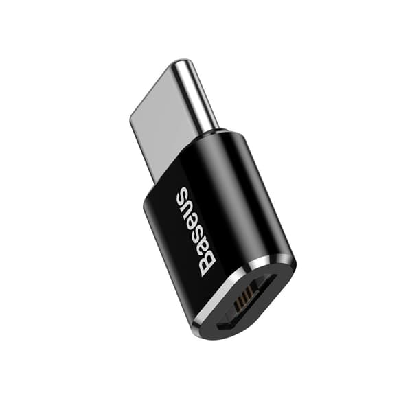 Baseus Mini Micro-USB till USB-C Adapter - Svart