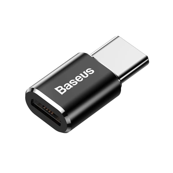 Baseus Mini Micro-USB till USB-C Adapter - Svart