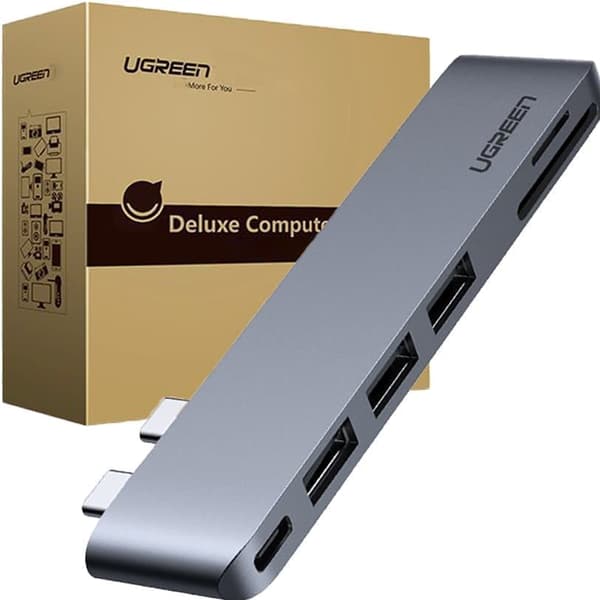 UGREEN HUB 3 USB TF SD USB FOR MACBOOK PRO AIR GREY