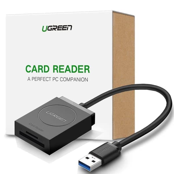 Ugreen SD / micro SD-kortleser for USB 3.0 svart (20250)