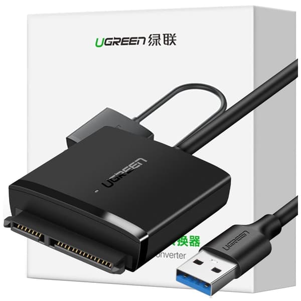 Ugreen USB3.0-adapter for 2,5 / 3,5 SATA-disk svart (CM257)