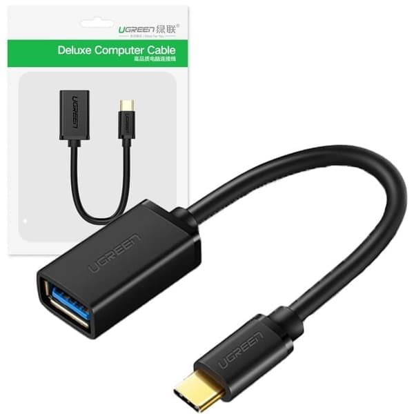 Ugreen Adapter OTG-kabel fra USB 3.0 til USB Type C Black (30701)