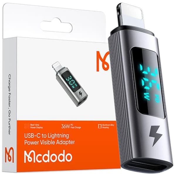 MCDODO USB-C ADAPTER USB TYPE-C ADAPTER TIL LYN IPHONE 36W METER