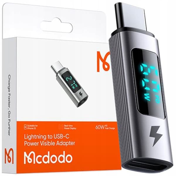 MCDODO USB-C ADAPTER USB TYPE-C ADAPTER TIL LYN IPHONE 60W METRISK