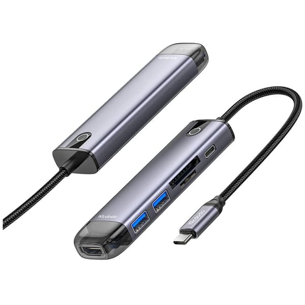 Kannettavan tietokoneen HUB Mcdodo 6in1 USB-C RJ-45 VGA HDMI 4K Macbook HU-7740:lle