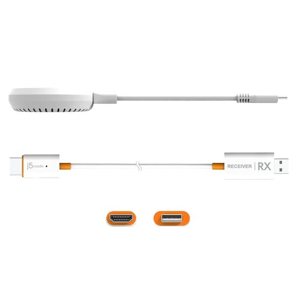 Nadajnik og odbiornik audio/video bezprzewodowy j5create ScreenCast USB-C Wireless Display HDMI Exte