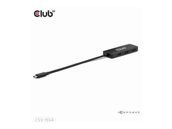 CLUB3D CSV-1554, USB Type-C, HDMI, 144 Hz, 3840 x 2160, 7680 x 4320, 7680 x 4320 pixels, Black