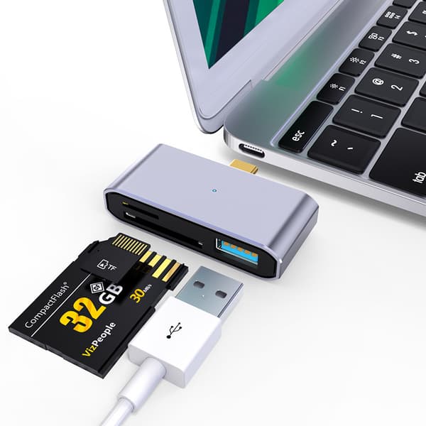 INF Forgyldt TC til USB + SD/TF Adapter 0