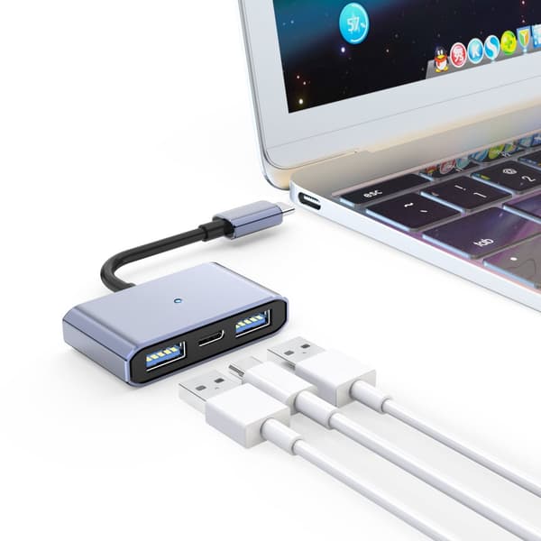 INF T-C - Dual USB 2.0 + Lataussovitinkaapeli 0