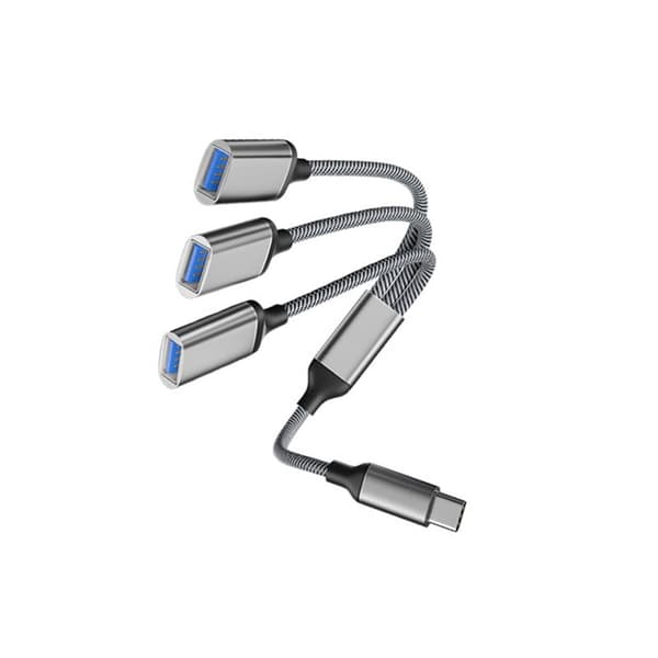 Type-C - 3-porttinen USB-keskittimen jakajasovitin