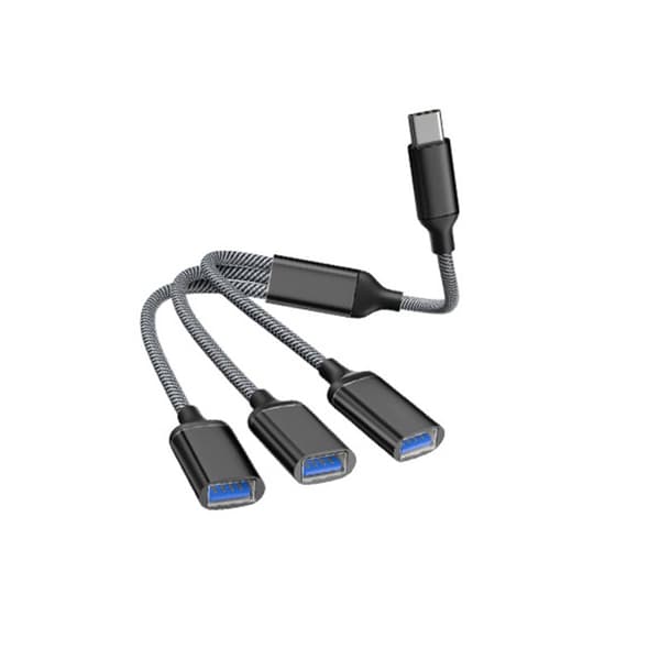 INF Type-C - 3-porttinen USB-keskittimen jakajasovitin