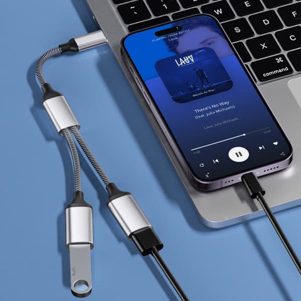 INF Type-C til Dual USB 2.0-adapter