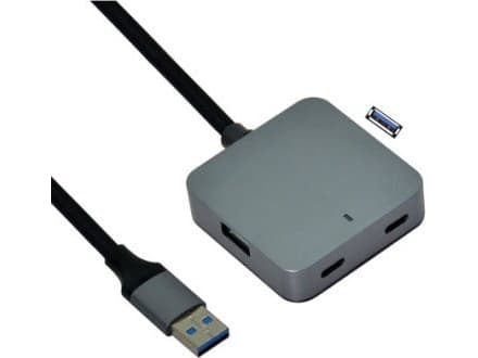 Value 12.99.1124, USB 3.2 Gen 1 (3.1 Gen 1) Type-A, USB 3.2 Gen 1 (3.1 Gen 1) Type-A, USB 3.2 Gen 1 (3.1 Gen 1) Type-C, Svart, 5 m, 52 mm, 52 mm