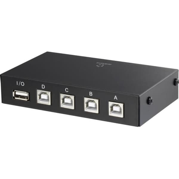 Switch USB 2.0 Renkforce 4 portar - Svart