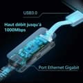 Miniatyrbild 2 av 7: USB 3.0 till Gigabit Ethernet Adapter - TP-LINK - USB till RJ45 Gigabit Adapter - UE300