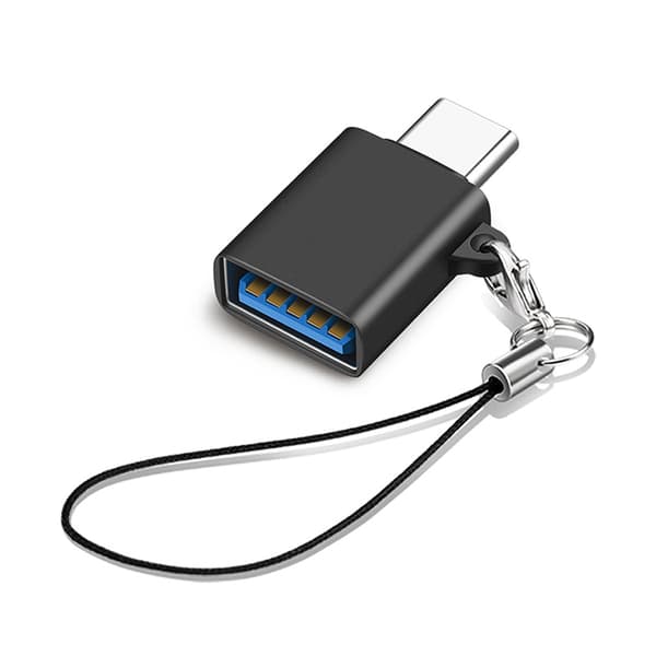 INF OTG adapter med snor Sort
