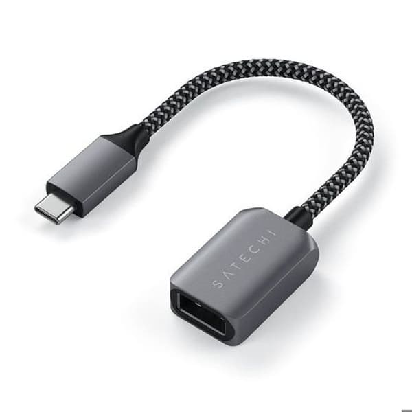 USB-C-adapter - Satechi - USB A 3.0 - Svart - Flätad - SuperSpeed 5 Gbps