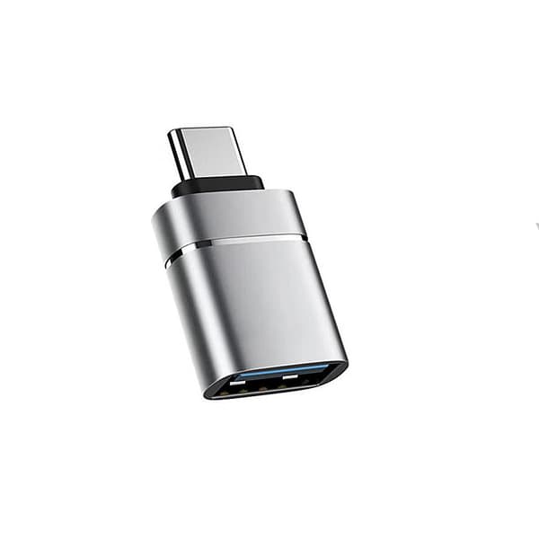 INF 2-Pack USB 3.0 - Type-C -sovitin tyylikkäällä hopeisella viimeistelyllä