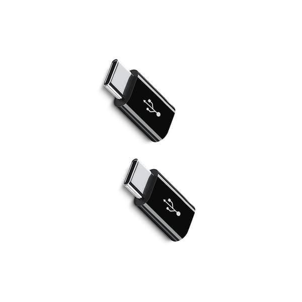 2-Pack Short Android to USB-C Adapter