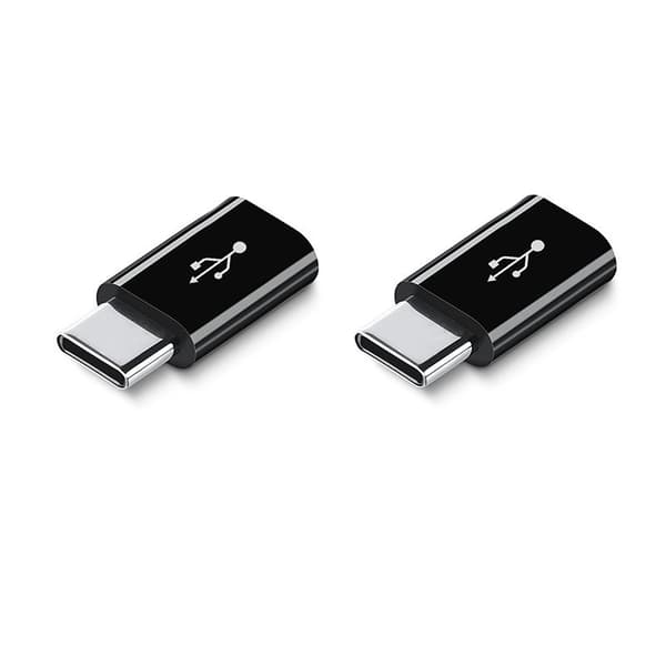 2-Pack Short Android to USB-C Adapter