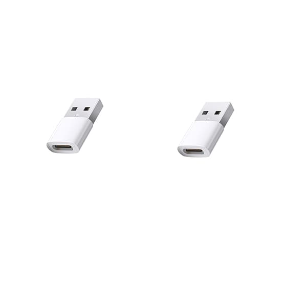 INF 2-pack USB C till A-adapter (ABS-plast) för snabb laddning och dataöverföring