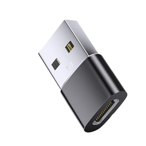 INF 2-pack USB C till A-adapter (ensidig glöd), svart