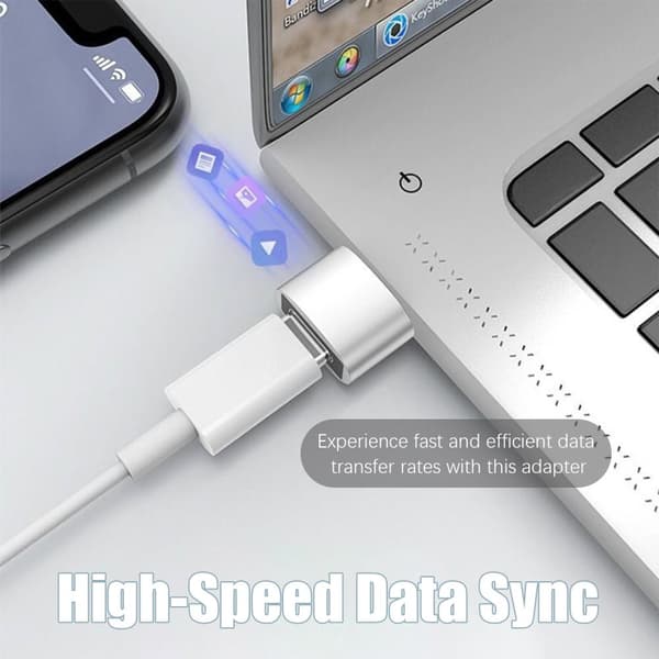 INF 2-pack USB-C til USB-adapter til dataoverførsel og opladning 0