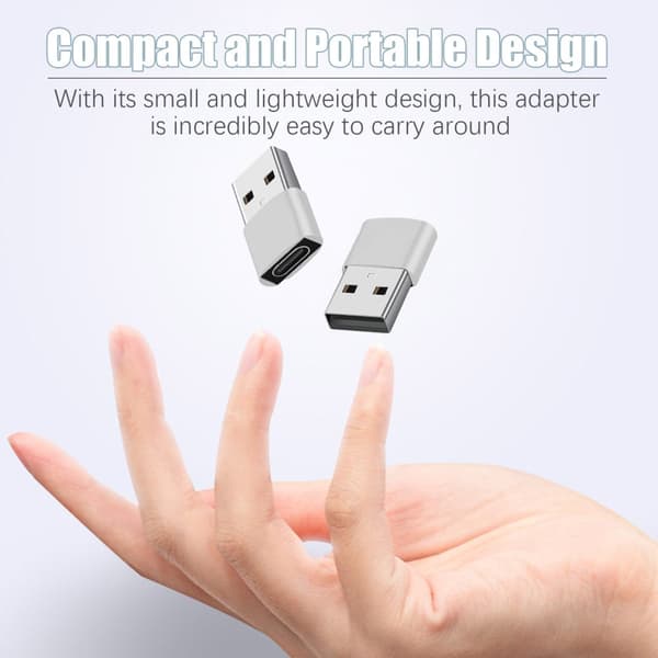 INF 2-pack USB-C til USB-adapter til dataoverførsel og opladning 0