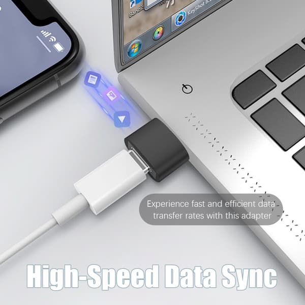 INF 2-pack USB-C til USB-adapter til dataoverførsel og opladning 0