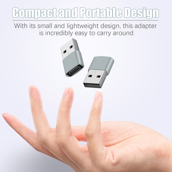 INF 2-pack USB-C til USB-adapter til dataoverførsel og opladning